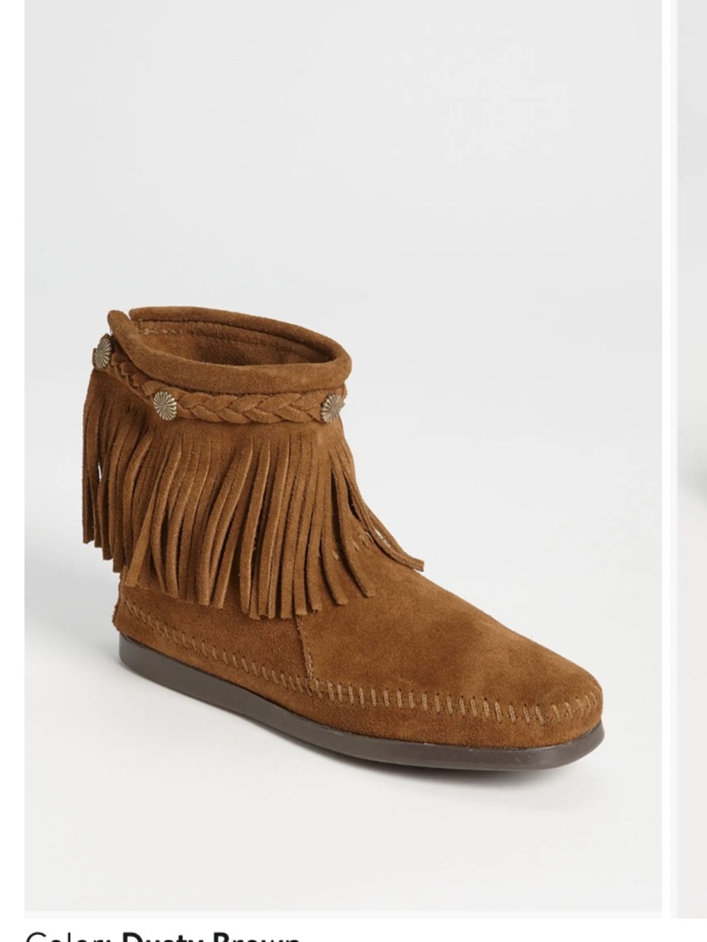 Minnetonka Fringe Suede Booties